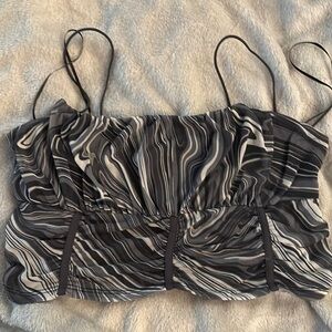 Garage Monochrome Swirl Camisole